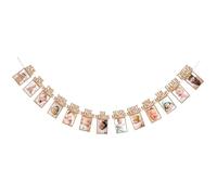 Striscione per foto per il primo compleanno, decorazioni per bambini dai neonati ai 12 mesi ragazzo ragazza pietre miliari mensili ghirlande cornice foto bambino