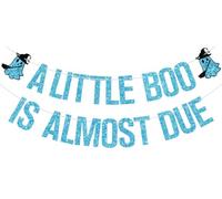 Striscione per Halloween con scritta "A Little Boo is Almost Due", per baby