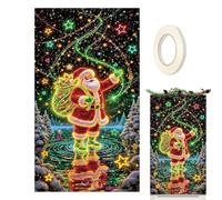 Striscione Per La Porta Del Natale | 178x89 cm Cartello Fluorescente Natalizio | Decorazione Per Il Sfondo Fotografico,Per La Decorazione Invernale Di Patio Giardino Parete E Casa