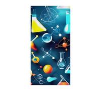 Striscione per porta chimica astratta, decorazione stagionale per copertura della porta verticale, sfondo durevole per decorazione del giardino del portico delle feste 178 x 90 cm