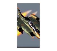 Striscione per porta con jet fighters, decorazione stagionale verticale per porta, sfondo durevole per feste, portico, ingresso, giardino, decorazione 178 x 89 cm