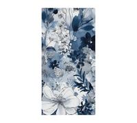 Striscione per porta con motivo floreale Aquablew, decorazione stagionale per copertura della porta verticale, sfondo resistente per portico per feste, ingresso, decorazione del giardino 178 x 90 cm