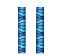 Striscione per porta con stampa di note musicali blu cielo, striscioni decorativi da appendere per interni ed esterni per feste e celebrazioni