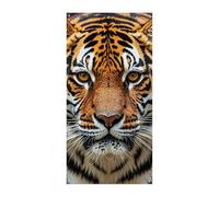 Striscione per porta con tigre feroce, 90 x 180 cm, striscioni per feste, cartello di benvenuto stagionale, decorazione verticale da appendere per portico, ingresso, giardino, decorazione