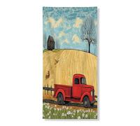 Striscione per porta del camion primaverile, 91 x 182 cm, scena floreale di campagna da appendere alla porta d'ingresso, per interni ed esterni, fattoria, ingresso, sfondo, forniture