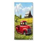 Striscione per porta del camion primaverile, 91 x 182 cm, scena floreale di campagna da appendere alla porta d'ingresso, per interni ed esterni, fattoria, ingresso, sfondo, forniture