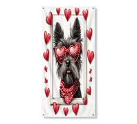 Striscione per porta del cane Scottish Terrier, 91 x 182 cm, divertente per San Valentino, da appendere alla porta d'ingresso, per interni ed esterni, per ingresso di animali domestici