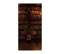 Striscione per porta della biblioteca della stanza del libro cartello di benvenuto banner per feste decorazioni per feste di compleanno striscione per celebrazioni festive, 178 x 89 cm