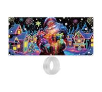 Striscione Per Porta Di Natale - Copriporta Di Babbo , Striscione Per Tende Di Natale, Sfondo Festivo Fluorescente UV 13x6ft Per Gli Appassionati Del Fai Da Te, Decoratori Domestici, Organizzato