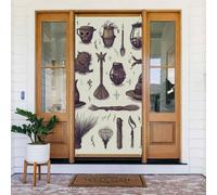 Striscione per porta d'ingresso, 182 x 89 cm, per interni ed esterni | Decorazione differente del partito delle coperture di porta della stampa dell'attrezzatura della strega per la