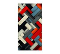 Striscione per porta geometrico diagonale, decorazione stagionale della copertura della porta verticale, sfondo durevole per portico delle feste, ingresso, decorazione del giardino 178 x 90 cm