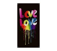 Striscione per porta Love Is Love, decorazione per porta verticale stagionale, sfondo durevole per feste, portico, ingresso, giardino, decorazione 178 x 89 cm