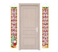 Striscione per porta natalizia, decorazione stagionale illuminata | Per esterni e interni, porta d'ingresso, cortile, giardino, terrazza, sfondo fotografico, proprietari di case, famiglie