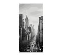 Striscione per porta New York in bianco e nero 90 x 180 cm striscioni per feste cartello di benvenuto stagionale decorazione verticale porta appeso per portico ingresso decorazione giardino