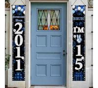 Striscione per porta per 15° compleanno, decorazione per porta con scritta "Happy 15th Birthday", fantastico dal 2011, per adolescenti, ragazze, ragazzi, feste, cabina fotografica, sfondo, 71 × 30,5