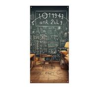 Striscione per porta scolastica e matematica, decorazione verticale stagionale, durevole sfondo per feste, portico, ingresso, giardino, decorazione da 178 x 80 cm