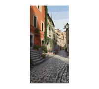 Striscione per porta Street of Italy 90 x 180 cm banner per feste cartello di benvenuto stagionale decorazione verticale porta da appendere per portico ingresso decorazione giardino