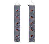 Striscione per portico autunnale con stampa maculata infinita di coccinelle, striscioni in poliestere, uso interno ed esterno, facile da appendere riutilizzabile