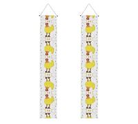 Striscione per portico con scritta WZYWHJ che canta gallina cantante, da appendere alla parete, per esterni, interni, cortile, feste, 30,5 x 180 cm