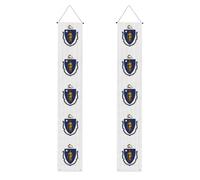 Striscione per portico con stampa bandiera del Massachusetts, striscione per esterni, decorazioni per il Ringraziamento, per tutte le celebrazioni