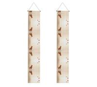 Striscione per portico con stampa di gatto WZYWHJ che guarda la farfalla, decorazione da appendere alla parete, per esterni, interni, cortile, feste, 30,5 x 180 cm