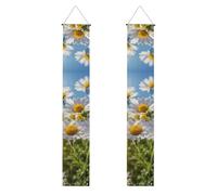 Striscione per portico con stampa di margherite bianche selvatiche, striscione per esterni, decorazioni per il Ringraziamento, per tutte le celebrazioni