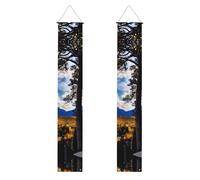 Striscione per portico con stampa di montagne rocciose, striscione per esterni, decorazioni del Ringraziamento, per tutte le celebrazioni