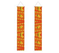 Striscione per portico con stampa divertente con motivo alimentare, striscione per esterni, decorazioni del Ringraziamento, per tutte le celebrazioni