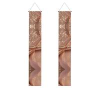 Striscione per portico con stampa glitter oro rosa, striscione per esterni, decorazioni per il Ringraziamento, per tutte le celebrazioni