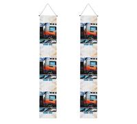 Striscione per portico del treno della monorotaia per la porta d'ingresso bandiera da appendere per vacanze stagionali portico segno di benvenuto per interni ed esterni decorazioni di laurea classe