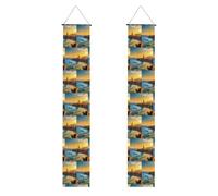 Striscione per portico di laurea al tramonto a Barcellona. Perfetto per feste di laurea all'aperto, durevole e resistente alle intemperie.