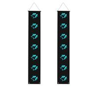 Striscione per portico di laurea BROLEO Pesci con buona fortuna stampe Decor Banner cartello per porta, per esterni e interni, cortile, feste 30,5 x 180 cm