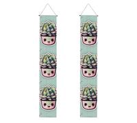 Striscione per portico di laurea BROLEO sorridente piante grasse stampe decorative banner cartello per porta, per esterni e interni, cortile, feste 30,5 x 180 cm
