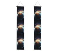 Striscione per portico di laurea BROLEO Space Planet Earth stampe Decor Banner Door Sign, per esterni e interni, cortile, feste, 30,5 x 180 cm