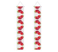 Striscione per portico di laurea con fragole da appendere cartello riutilizzabile per feste universitarie cerimonie porta d'ingresso