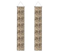 Striscione per portico di laurea con mappa del mondo retrò - Bandiere riutilizzabili per portico da giardino, decorazione per esterni