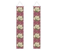 Striscione per portico di laurea con rosa bianca dell'amore. Perfetto per feste di laurea all'aperto, durevole e resistente alle intemperie.