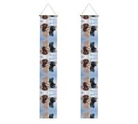 Striscione per portico di laurea con stampa Labrador Retrievers, versatile e durevole, perfetto per porta d'ingresso, patio e parete