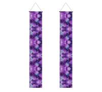 Striscione per portico di laurea con stampa viola cielo magico - decorazioni per feste, perfetto per appendere sfondo, porta e decorazione da parete