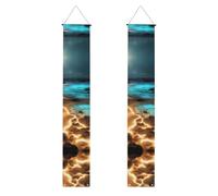 Striscione per portico di laurea WHJDPP View under the moon Picture Decor Banner Door Sign, per esterni e interni, cortile, feste, 30,5 x 180 cm