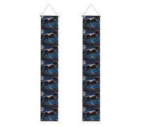 Striscione per portico di laurea WHJSHOP Horse Under The Moon Pattern Decor Banner Door Sign, per esterni e interni, cortile, feste, 30,5 x 180 cm