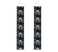 Striscione per portico di laurea YYHWHJDE Little Sheep looking at the stars stampa decorazione banner porta segno, per esterni e interni, cortile, feste, 30,5 x 180 cm