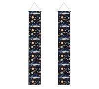 Striscione per portico di laurea YYHWHJDE Saturno Giove Terra Stampa Decorazione Banner Cartello per porta, per esterni e interni, per feste in cortile 30,5 x 180 cm