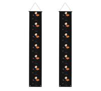 Striscione per portico di laurea YYHWHJDE The black cat ghost behind the little boy stampa decorazione banner cartello per porta, per esterni e interni, cortile, feste, 30,5 x 180 cm