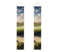 Striscione per portico per campo da golf per porta d'ingresso bandiera da appendere per vacanze stagionali portico segno di benvenuto banner per interni ed esterni decorazioni di laurea classe del