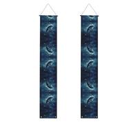 Striscione per portico WZYWHJ Dolphins in the sea of stars stampa Decor Wall Hanging Banner Door Sign, per esterni, interni, cortile, feste, 30,5 x 180 cm