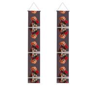 Striscione per portico WZYWHJ Gentleman-like dog Picture Decor Wall Hanging Banner Door Sign, per esterni e interni, cortile, feste, 30,5 x 180 cm