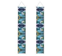 Striscione per portico WZYWHJ in esecuzione unicorni stampato decorazione da appendere alla parete banner cartello per porta, per esterni e interni, cortile, feste, 30,5 x 180 cm