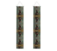 Striscione per portico WZYWHJ Little Black Cat on the stool Stampa Decor Wall Hanging Banner Door Sign, per esterni e interni, cortile, feste, 30,5 x 180 cm