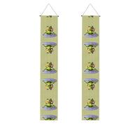 Striscione per portico WZYWHJ The funny frog doing yoga stampe decorative da appendere alla parete striscione cartello per porta, per esterni e interni, cortile, feste, 30,5 x 180 cm